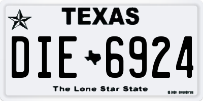 TX license plate DIE6924