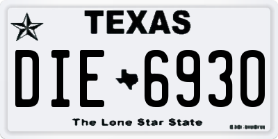 TX license plate DIE6930