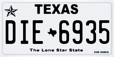 TX license plate DIE6935