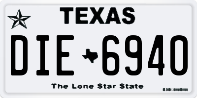 TX license plate DIE6940