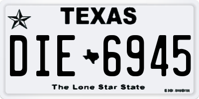 TX license plate DIE6945