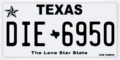 TX license plate DIE6950