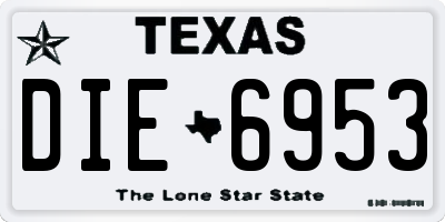 TX license plate DIE6953