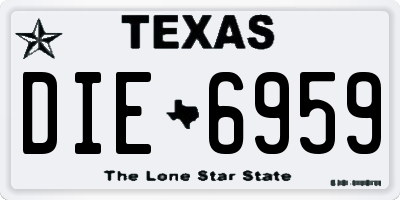TX license plate DIE6959