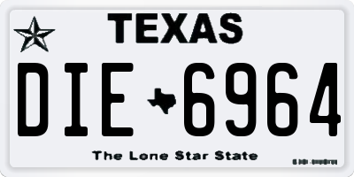 TX license plate DIE6964