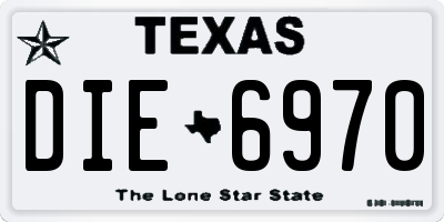 TX license plate DIE6970