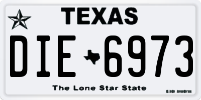 TX license plate DIE6973
