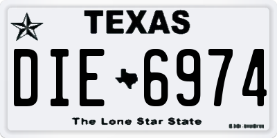 TX license plate DIE6974