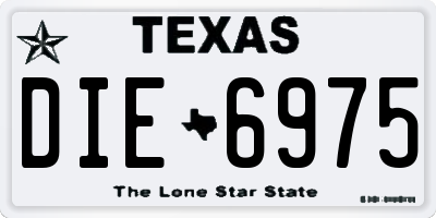 TX license plate DIE6975