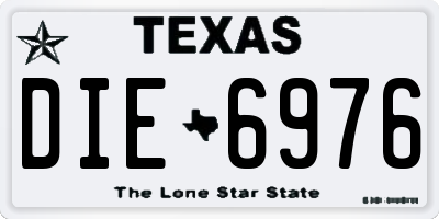 TX license plate DIE6976