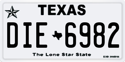 TX license plate DIE6982