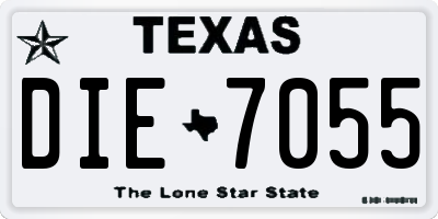 TX license plate DIE7055