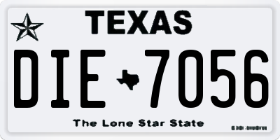 TX license plate DIE7056