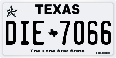TX license plate DIE7066