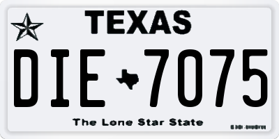 TX license plate DIE7075