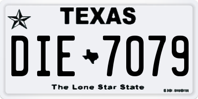 TX license plate DIE7079