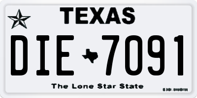 TX license plate DIE7091