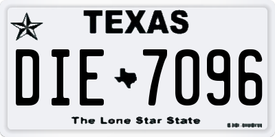 TX license plate DIE7096