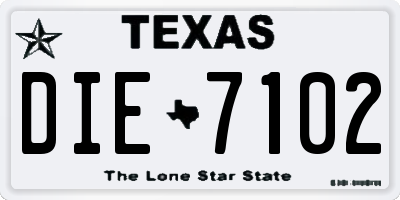 TX license plate DIE7102