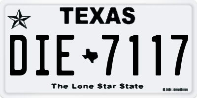 TX license plate DIE7117