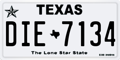 TX license plate DIE7134