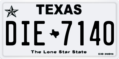 TX license plate DIE7140