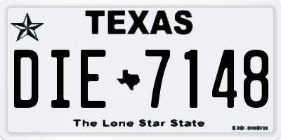 TX license plate DIE7148