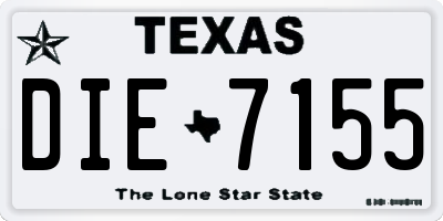 TX license plate DIE7155