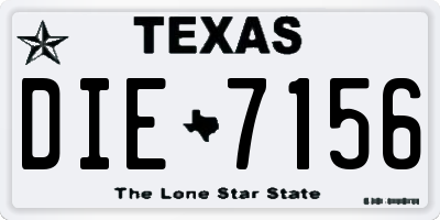 TX license plate DIE7156