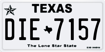 TX license plate DIE7157