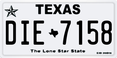 TX license plate DIE7158