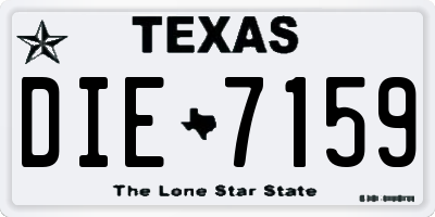 TX license plate DIE7159