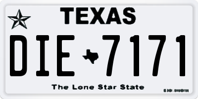 TX license plate DIE7171