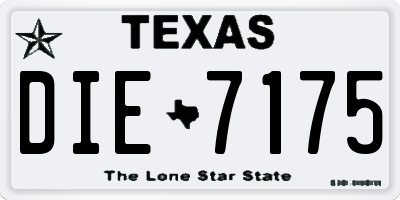 TX license plate DIE7175
