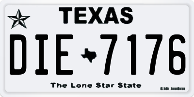TX license plate DIE7176