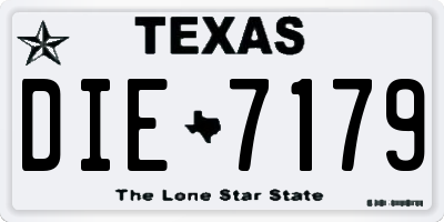 TX license plate DIE7179