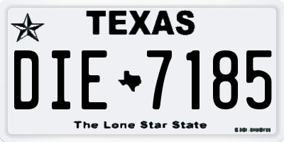 TX license plate DIE7185