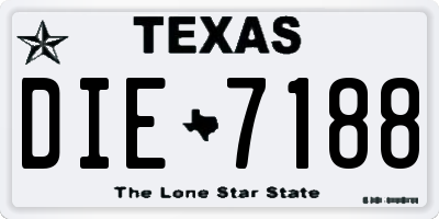 TX license plate DIE7188