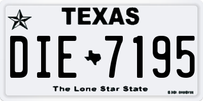 TX license plate DIE7195