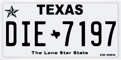 TX license plate DIE7197