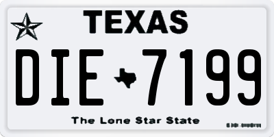 TX license plate DIE7199
