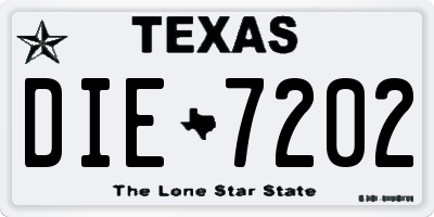 TX license plate DIE7202
