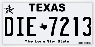 TX license plate DIE7213