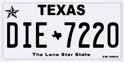 TX license plate DIE7220