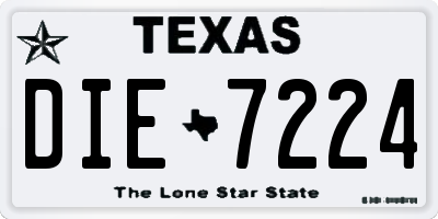 TX license plate DIE7224