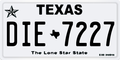 TX license plate DIE7227
