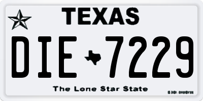 TX license plate DIE7229