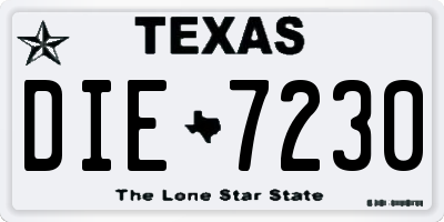 TX license plate DIE7230