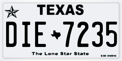 TX license plate DIE7235