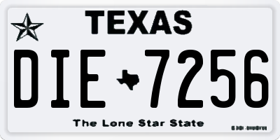 TX license plate DIE7256